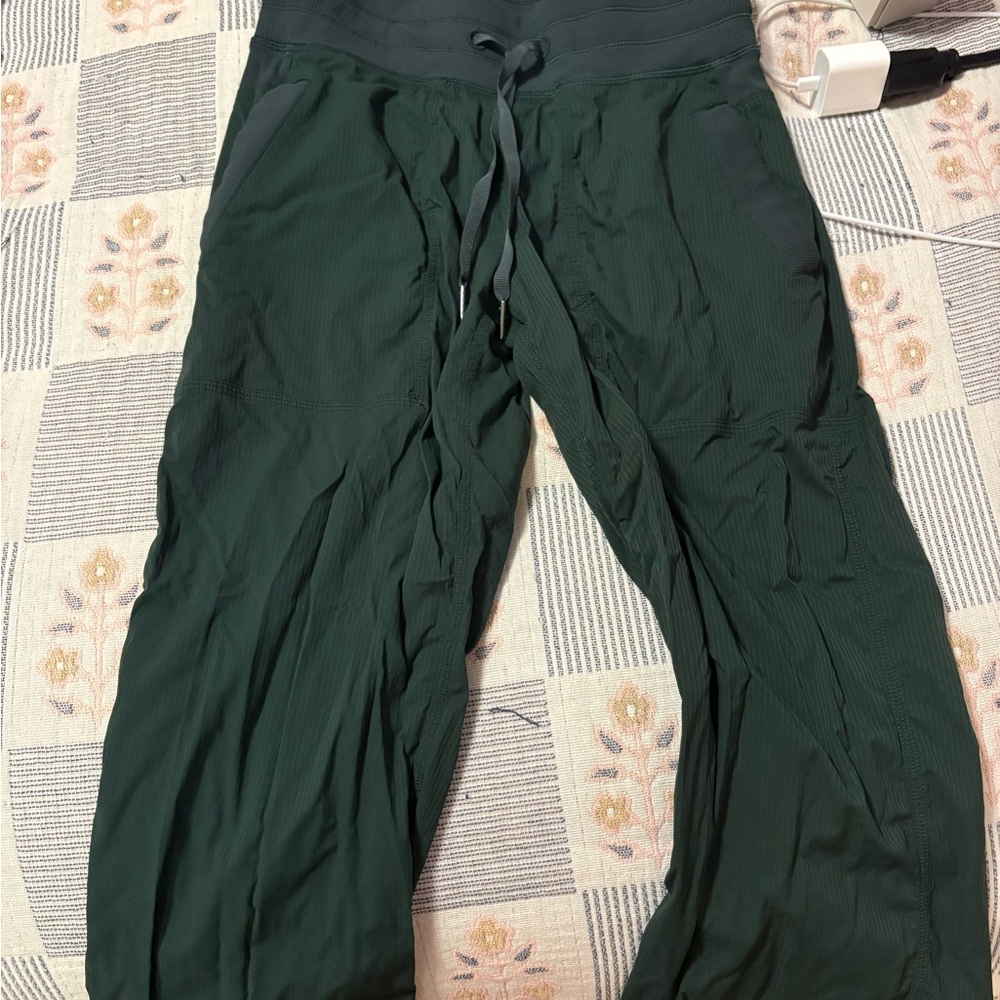 lululemon athletica Dark Green Drawstring Wide-Leg Pants